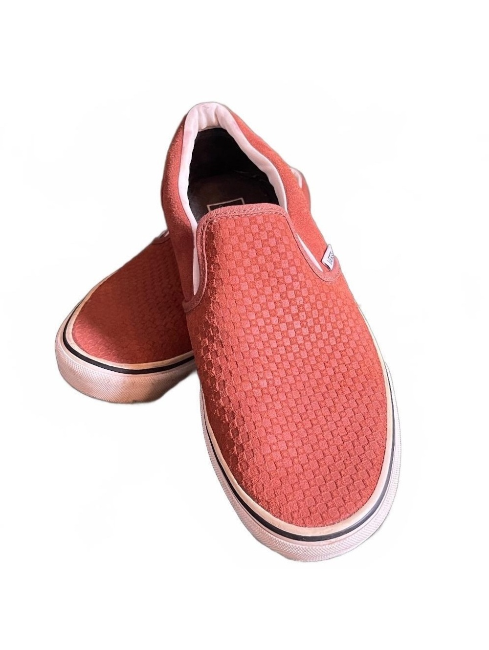 Vans Classic Slip-On Sneakers in Rust Orange, Men's Size 8.5